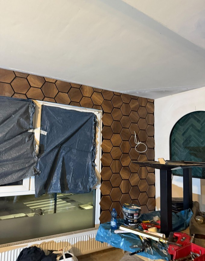 Holzoptik · Akzentwand
